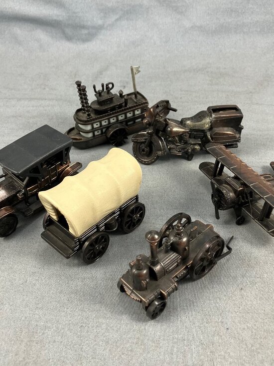 Lot of 6 VTG Miniature Vehicles Die Cast Metal Pencil Sharpeners - Picture 1 of 6